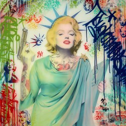 Statue of Marilyn by Srinjoy - Mixed Media sized 30x30 inches. Available from Whitewall Galleries